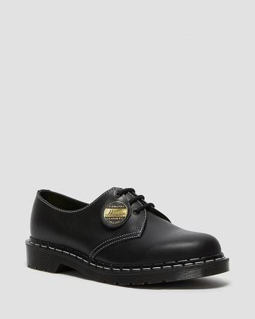 Black Women's Dr Martens 1461 Made in England Cavalier Leather Oxfords Shoes | CA 353BEX